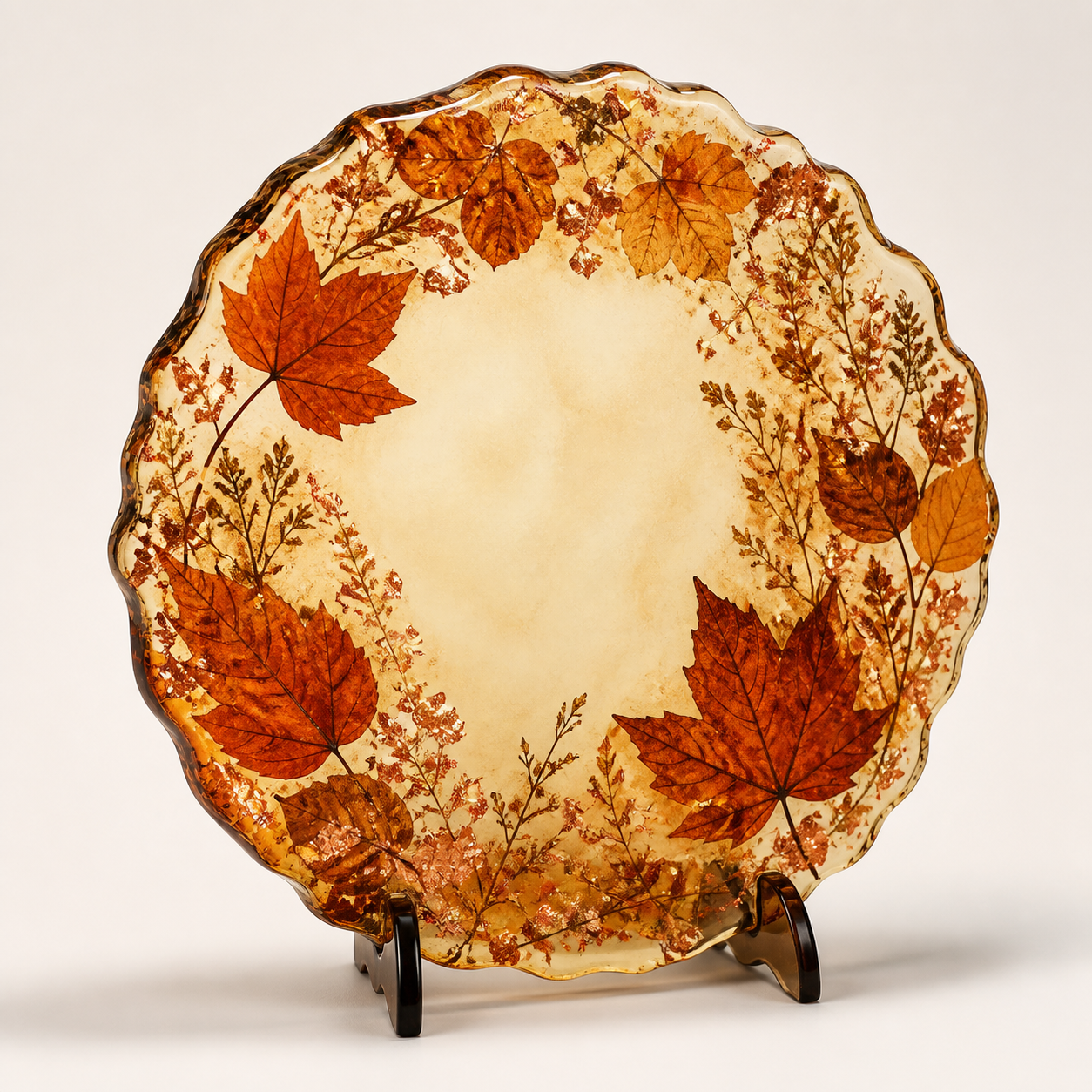 Autumn Amber Resin Plaque