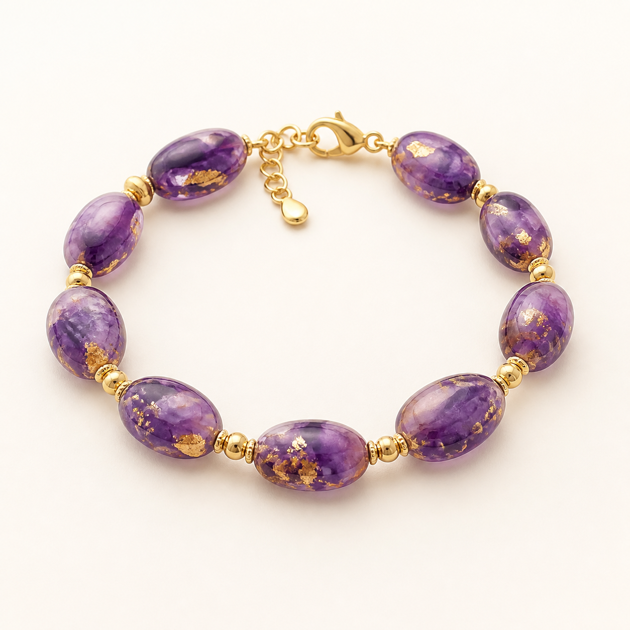 Amethyst Galaxy Resin Bracelet