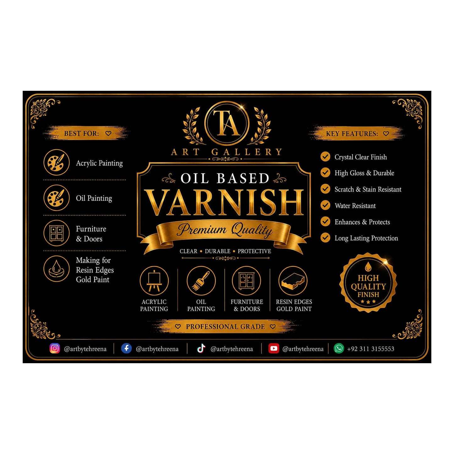 TA Art Gallery Oil-Based Varnish
