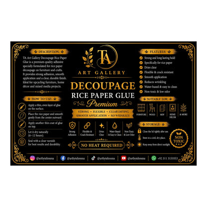 TA Art Gallery Decoupage Rice Paper Glue