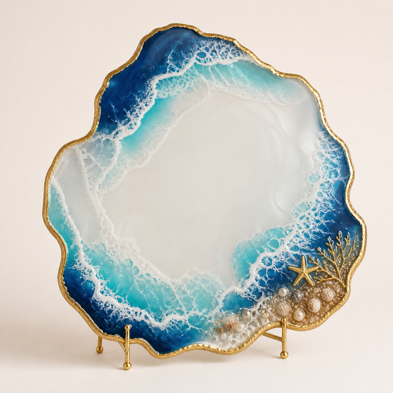 Ocean Wave Resin Plaque