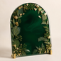 Emerald Botanical Resin Plaque