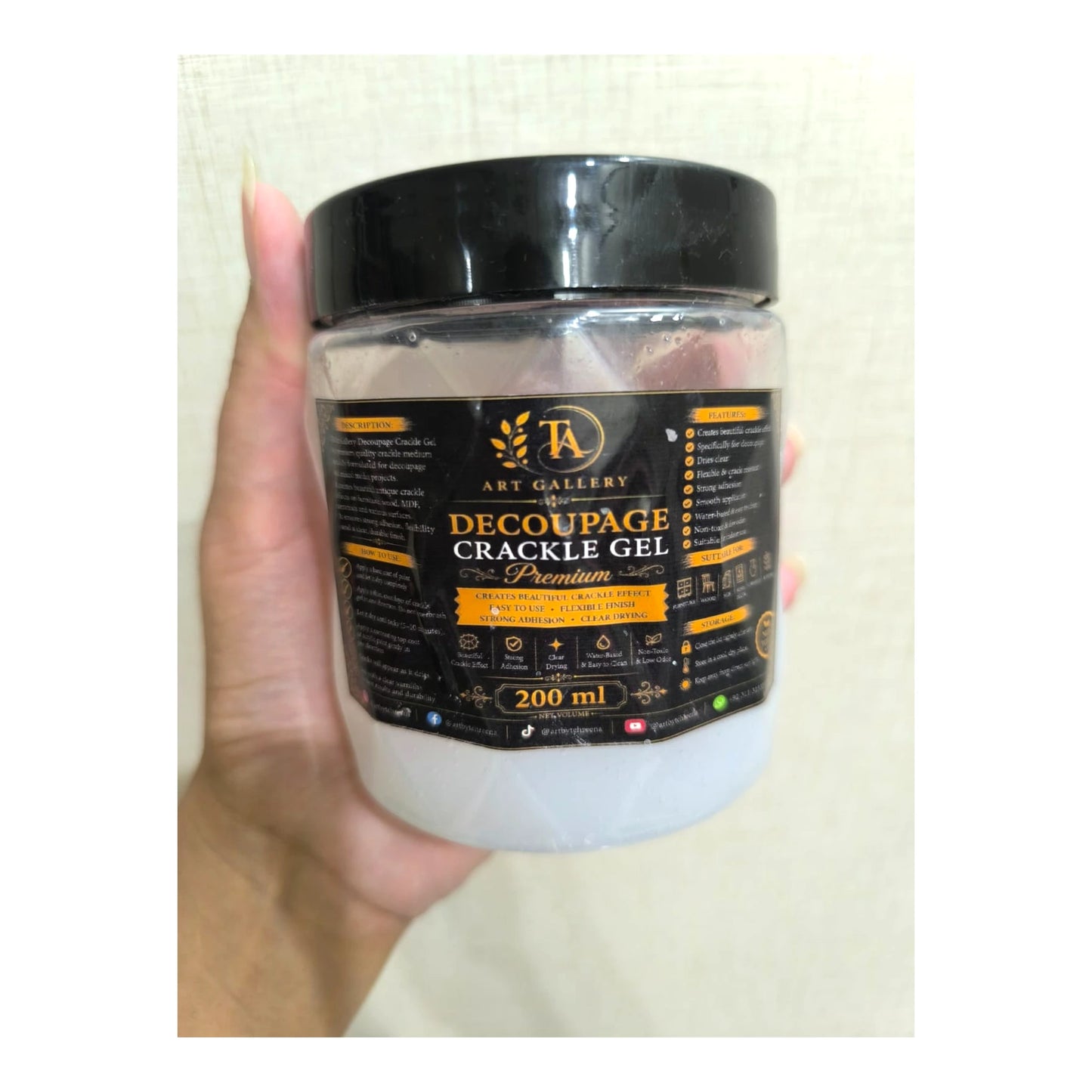 TA Art Gallery Decoupage Crackle Gel