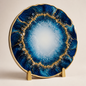 Sapphire Geode Resin Plaque