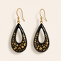 Midnight Gold Resin Earrings