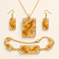 Golden Aurora Resin Jewellery Set